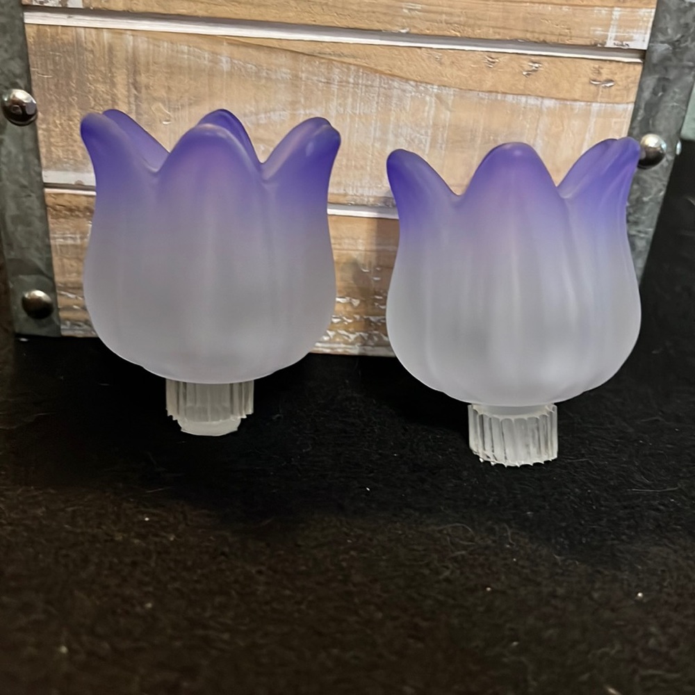 PartyLite Retired Purple Tulip Peglites Mini-Globes P7118 - Picture 2 of 5